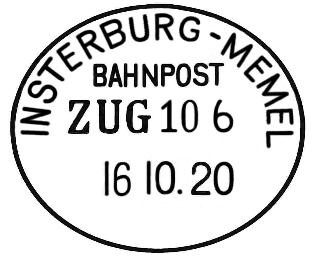INSTERBURG-MEMEL BAHNPOST