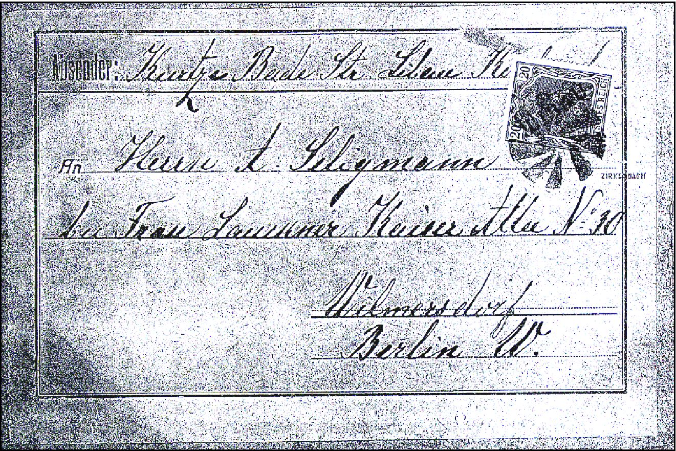 Brief mit 20-Pfennig-Marke nach Berlin